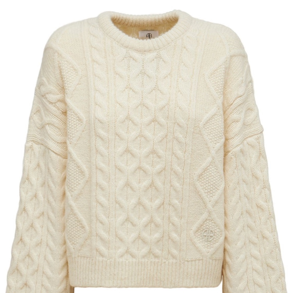 BNWT Anine Bing Irina cable-knit jumper in Ivory